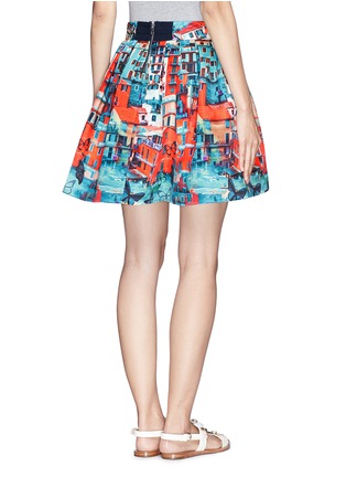 Back View - Click To Enlarge - ALICE & OLIVIA - 'Stora' town print pouf skirt