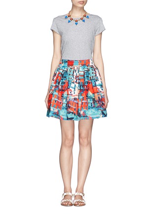 Figure View - Click To Enlarge - ALICE & OLIVIA - 'Stora' town print pouf skirt