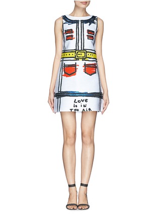 Main View - Click To Enlarge - ALICE & OLIVIA - 'Love Is In The Air' trompe l'oeil dress 