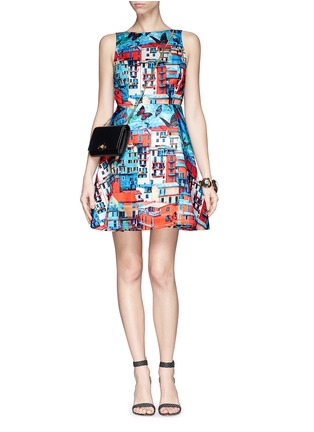 Detail View - Click To Enlarge - ALICE & OLIVIA - 'Paradise' town print flare dress