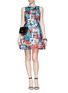 Detail View - Click To Enlarge - ALICE & OLIVIA - 'Paradise' town print flare dress