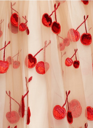 Detail View - Click To Enlarge - ALICE & OLIVIA - Cherry appliqué pouf dress