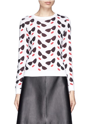 Main View - Click To Enlarge - ALICE & OLIVIA - 'Smiley Stace' face sweater 