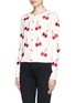 Front View - Click To Enlarge - ALICE & OLIVIA - Cherry embroidery cotton cardigan
