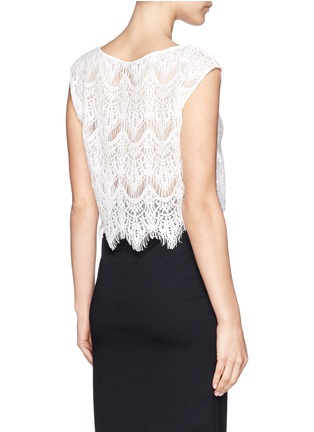 Back View - Click To Enlarge - ALICE & OLIVIA - 'Farrell' lace shell top