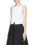 Front View - Click To Enlarge - ALICE & OLIVIA - Wrap front crepe top