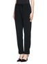 Front View - Click To Enlarge - ALEXANDER WANG - Tailored hybrid crepe track pants