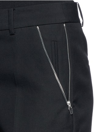 Detail View - Click To Enlarge - ALEXANDER WANG - Zip pocket wool shorts 