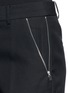 Detail View - Click To Enlarge - ALEXANDER WANG - Zip pocket wool shorts 