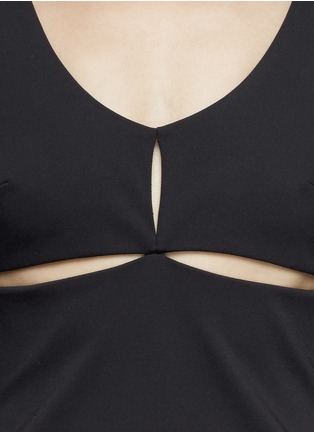 Detail View - Click To Enlarge - ALEXANDER WANG - Slit cutout bonded stretch dress
