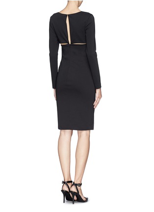Back View - Click To Enlarge - ALEXANDER WANG - Slit cutout bonded stretch dress