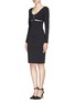 Figure View - Click To Enlarge - ALEXANDER WANG - Slit cutout bonded stretch dress
