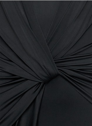 Detail View - Click To Enlarge - ALEXANDER WANG - Front twist stretch crepe satin dress