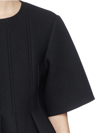 Detail View - Click To Enlarge - ALEXANDER WANG - Flare pleat hem bonded jersey top