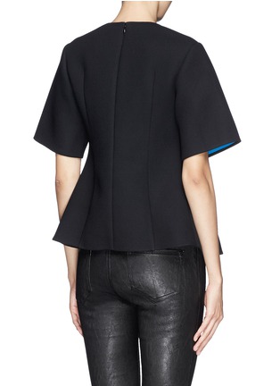 Back View - Click To Enlarge - ALEXANDER WANG - Flare pleat hem bonded jersey top