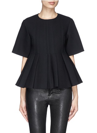 Main View - Click To Enlarge - ALEXANDER WANG - Flare pleat hem bonded jersey top