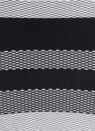 Detail View - Click To Enlarge - ALEXANDER WANG - Mesh pattern stripe stretch knit skirt