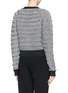 Back View - Click To Enlarge - ALEXANDER WANG - Chevron bubble knit cropped cardigan