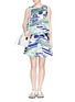 Figure View - Click To Enlarge - KENZO - Torn paper print duchesse satin sleeveless top