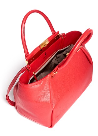 Detail View - Click To Enlarge - LANVIN - Trilogy small grained leather bag