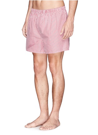 Figure View - Click To Enlarge - SUNSPEL - Classic gingham check boxer shorts
