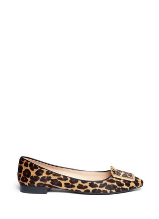 Main View - Click To Enlarge - TORY BURCH - 'Grayson' leopard print flats 