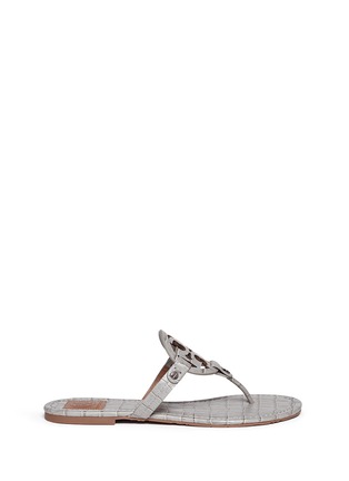 Main View - Click To Enlarge - TORY BURCH - 'Miller' crocodile print thong sandals