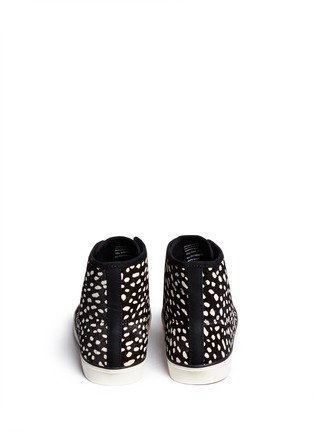 Back View - Click To Enlarge - TORY BURCH - 'Marin' dot calf hair high-top sneakers