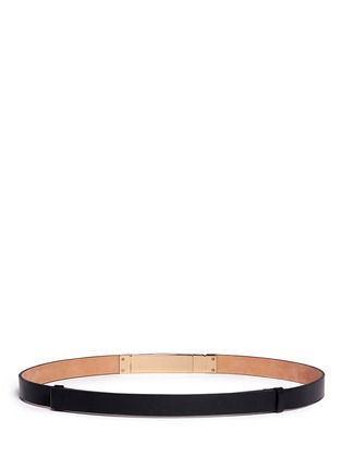 Back View - Click To Enlarge - MAISON BOINET - Skinny leather latch buckle belt