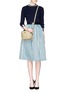 Figure View - Click To Enlarge - TORY BURCH - 'Robinson' double zip leather crossbody bag