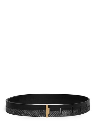 Main View - Click To Enlarge - HAIDER ACKERMANN - 'Wilcox' python leather panel belt