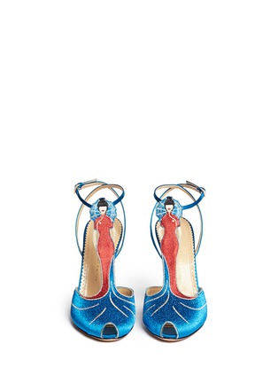 Figure View - Click To Enlarge - CHARLOTTE OLYMPIA - 'Anna May Wong' metallic embroidery pumps