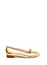 Main View - Click To Enlarge - CHARLOTTE OLYMPIA - 'Lucky Kitty' metallic leather flats