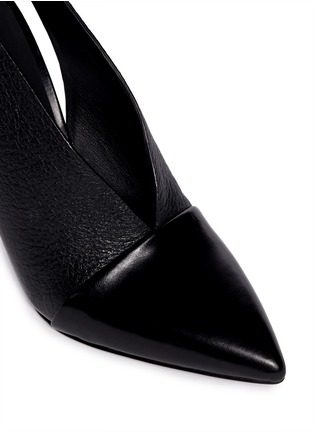 Detail View - Click To Enlarge - ALEXANDER WANG - Tali contrast leather slingback pumps