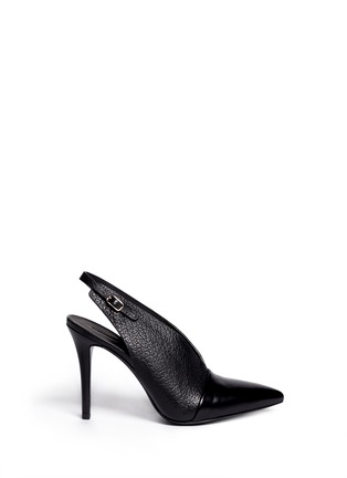 Main View - Click To Enlarge - ALEXANDER WANG - Tali contrast leather slingback pumps