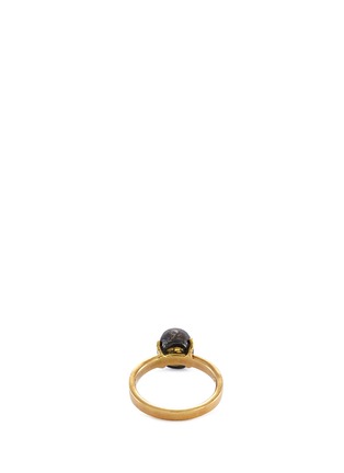 Figure View - Click To Enlarge - DELFINA DELETTREZ - 18k yellow gold silver skull charm ring
