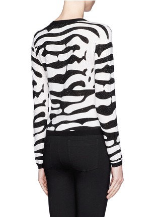 Back View - Click To Enlarge - ALICE & OLIVIA - Zebra pattern cardigan