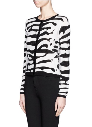 Front View - Click To Enlarge - ALICE & OLIVIA - Zebra pattern cardigan