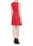 Back View - Click To Enlarge - ALICE & OLIVIA - Shanna boat-neck pleated dress