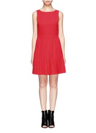 Main View - Click To Enlarge - ALICE & OLIVIA - Shanna boat-neck pleated dress