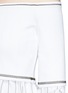 Detail View - Click To Enlarge - DKNY - Off-shoulder sweater overlay stripe shirt dress