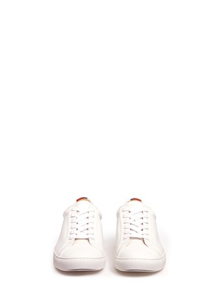 Front View - Click To Enlarge - BING XU - 'Wimbledon' thunderbolt patch leather sneakers