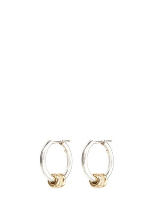 Main View - Click To Enlarge - SPINELLI KILCOLLIN - 'Ara SG' diamond 18k yellow gold sterling silver hoop earrings