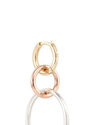 Detail View - Click To Enlarge - SPINELLI KILCOLLIN - 'Rona MX' diamond 18k yellow and rose gold 3 link earrings