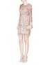 Figure View - Click To Enlarge - NEEDLE & THREAD - 'Flowerbed' beaded floral embroidered tulle dress