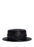 Figure View - Click To Enlarge - GIGI BURRIS MILLINERY - 'Agnes' woven band coated straw boater hat