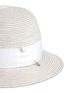 Detail View - Click To Enlarge - GIGI BURRIS MILLINERY - 'Nell' mother of pearl pin straw fedora hat