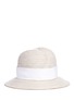 Figure View - Click To Enlarge - GIGI BURRIS MILLINERY - 'Nell' mother of pearl pin straw fedora hat