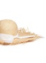 Detail View - Click To Enlarge - GIGI BURRIS MILLINERY - 'ÉTÉ' frayed brim ribbon band raffia straw hat