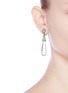 Figure View - Click To Enlarge - KENNETH JAY LANE - Glass crystal pavé resin teardrop clip earrings